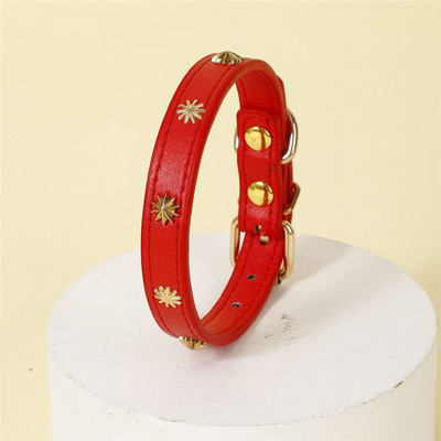 Īstas ādas suņu kakla siksna Mīkstas kucēnu kaķu kaklasiksnas Regulējamas Čivavas Kaklarotas Sakausējuma sprādzes Suņu Ķēde Maziem Suņiem Mājdzīvnieku piederumi