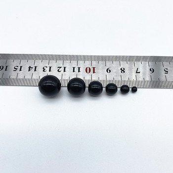 Ολοκαίνουργια 4mm-12mm Λευκές Μαύρες Ακρυλικές Χάντρες Χαλαρές χάντρες Διαλείμματα Κοσμήματα Αξεσουάρ ρούχων DIY