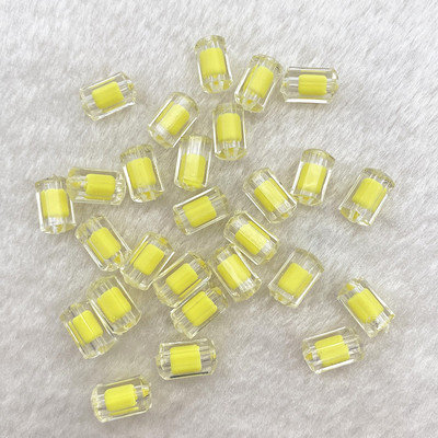 Jauns7x13mm krāsa AB caurspīdīgs akrils daudzšķautņains cilindrisks pērlīšu rokassprādze kaklarota rotaslietas DIY aksesuāri