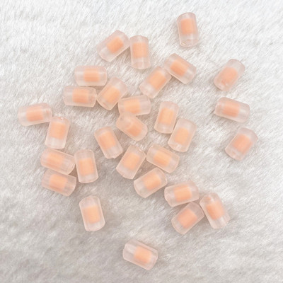 Jauns7x13mm krāsa AB caurspīdīgs akrils daudzšķautņains cilindrisks pērlīšu rokassprādze kaklarota rotaslietas DIY aksesuāri