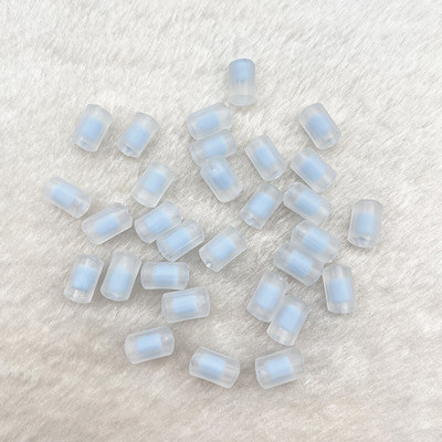 Jauns7x13mm krāsa AB caurspīdīgs akrils daudzšķautņains cilindrisks pērlīšu rokassprādze kaklarota rotaslietas DIY aksesuāri