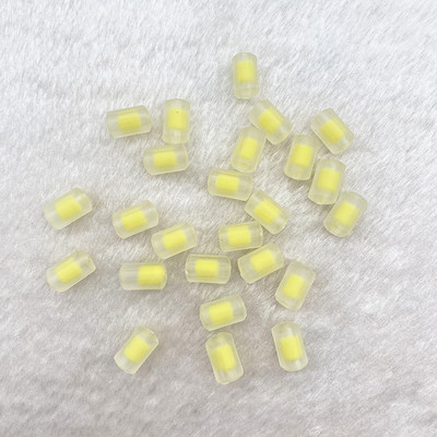 Jauns7x13mm krāsa AB caurspīdīgs akrils daudzšķautņains cilindrisks pērlīšu rokassprādze kaklarota rotaslietas DIY aksesuāri