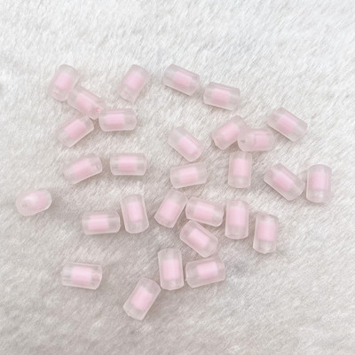 Jauns7x13mm krāsa AB caurspīdīgs akrils daudzšķautņains cilindrisks pērlīšu rokassprādze kaklarota rotaslietas DIY aksesuāri