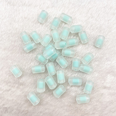 Jauns7x13mm krāsa AB caurspīdīgs akrils daudzšķautņains cilindrisks pērlīšu rokassprādze kaklarota rotaslietas DIY aksesuāri