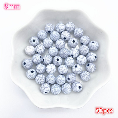 Jaunas 4 mm ----- 16 mm akrila imitācijas tirkīza krelles, mājās gatavotas kaklarotas rokassprādzes, DIY austi amatniecības piederumi