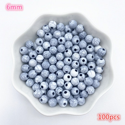 Jaunas 4 mm ----- 16 mm akrila imitācijas tirkīza krelles, mājās gatavotas kaklarotas rokassprādzes, DIY austi amatniecības piederumi