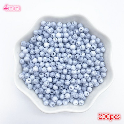 Jaunas 4 mm ----- 16 mm akrila imitācijas tirkīza krelles, mājās gatavotas kaklarotas rokassprādzes, DIY austi amatniecības piederumi