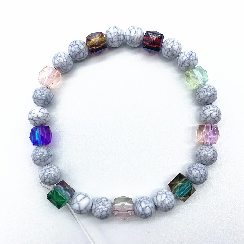 Jaunas 4 mm ----- 16 mm akrila imitācijas tirkīza krelles, mājās gatavotas kaklarotas rokassprādzes, DIY austi amatniecības piederumi