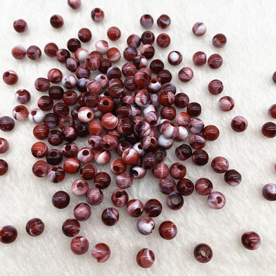 Jaunas 6 mm 8 mm 10 mm Divu toņu akrila krelles, apaļas, vaļīgas starplikas krelles rotaslietu izgatavošanai, DIY apģērbu aksesuāri