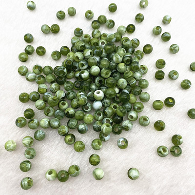 Jaunas 6 mm 8 mm 10 mm Divu toņu akrila krelles, apaļas, vaļīgas starplikas krelles rotaslietu izgatavošanai, DIY apģērbu aksesuāri