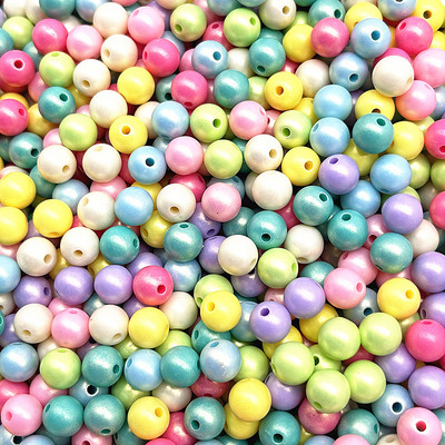 50-200gb 8 mm krāsainas apaļas, akrila brīvas starplikas krelles rotaslietu izgatavošanai.