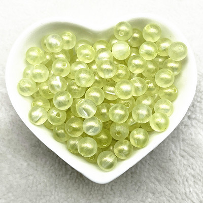 Jaunas 50 gab. - 200 gab. 8 mm matēta zelta pulvera sērija, apaļa akrila, vaļīgas starplikas krelles rotaslietu izgatavošanai. Apģērbu aksesuāri