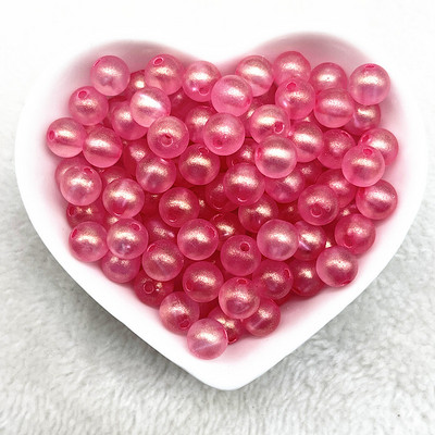 Jaunas 50 gab. - 200 gab. 8 mm matēta zelta pulvera sērija, apaļa akrila, vaļīgas starplikas krelles rotaslietu izgatavošanai. Apģērbu aksesuāri