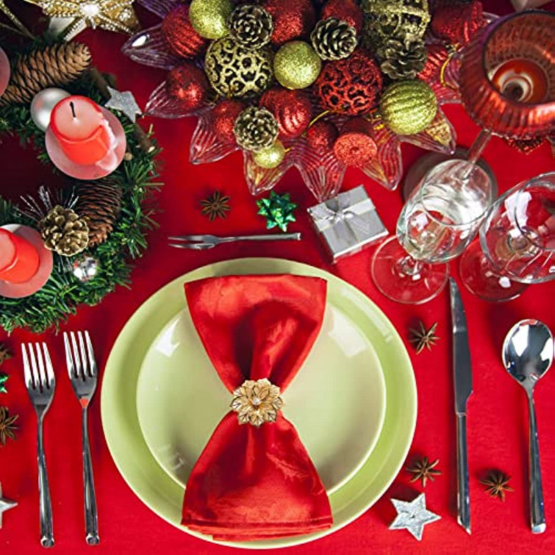 6/12 gab sakausējuma salvešu gredzens ar ziedu Rhinestone Design Zelta sudraba dvieļu salvešu sprādzes turētāji Kāzu ballīšu vakariņu galda dekorēšana