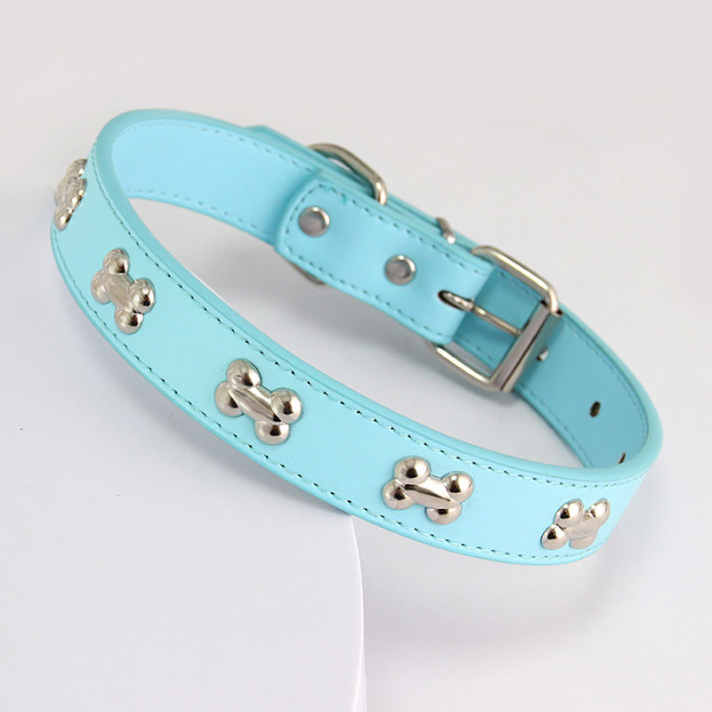 Suņu kaklasiksna ar radzēm Krāsainas ādas kucēnu aksesuāri Kaklasiksnas maziem un vidējiem suņiem Mopsis Čivava Mājdzīvnieku piederumi SML XL