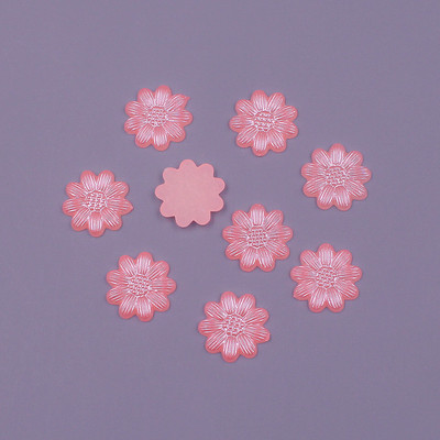 Krāsu maisījums 13 mm 100 gab. Zieda forma brīvas krelles ABS imitācija, pusapaļa pērle, plakana muguras krelles