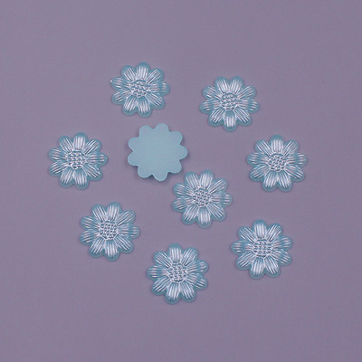 Krāsu maisījums 13 mm 100 gab. Zieda forma brīvas krelles ABS imitācija, pusapaļa pērle, plakana muguras krelles