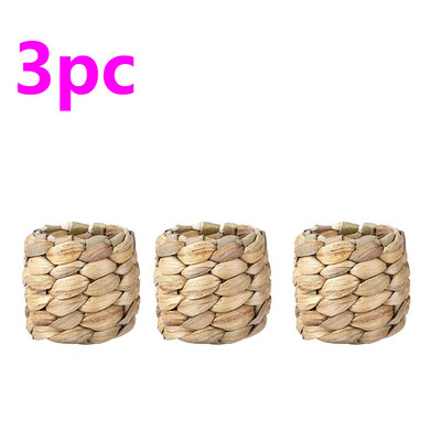 3/6 gab. salvešu gredzeni, ūdens hiacintes austi salvešu turētāja gredzeni - lauku stila salvešu gredzeni dzimšanas dienas vakariņu galda dekorēšanai