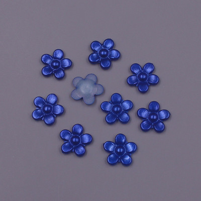 12 MM, 100 gab. Zieda forma, vaļīgas krelles, ABS imitācija, pusapaļa pērle, plakana aizmugure krelles.