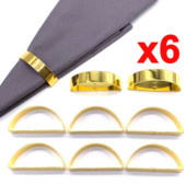 2/4/6GAB Metāla salvešu gredzeni D-veida galda salvešu turētājs Svētku galda dekors Kāzu labvēlības Ziemassvētku vakariņu galda salvešu gredzeni