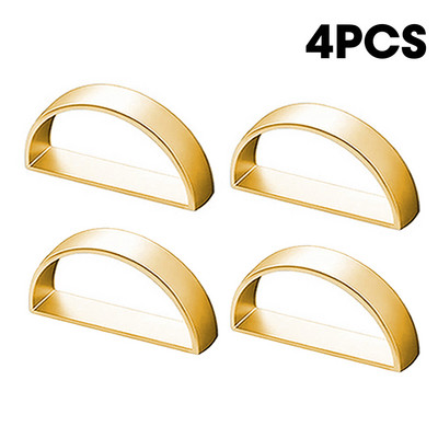 2/4/6GAB Metāla salvešu gredzeni D-veida galda salvešu turētājs Svētku galda dekors Kāzu labvēlības Ziemassvētku vakariņu galda salvešu gredzeni