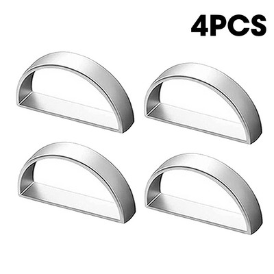 2/4/6GAB Metāla salvešu gredzeni D-veida galda salvešu turētājs Svētku galda dekors Kāzu labvēlības Ziemassvētku vakariņu galda salvešu gredzeni