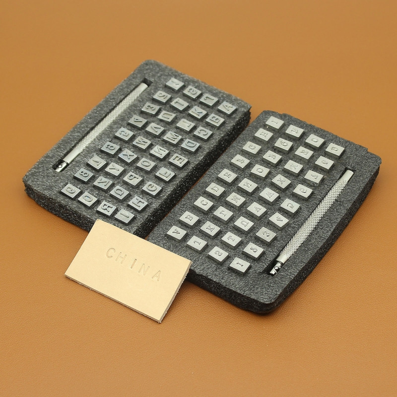 Ādas štancēšanas rīks 36 gab. un 1 gab. metāla perforatoru komplekts Ādas numuru alfabēts