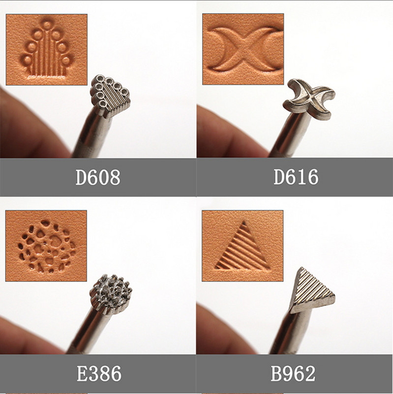 1 tk Metallist nahast töötav sadulatööriistad Nahast käsitöötemplid Nahast stantsimismuster DIY trükitarvikud