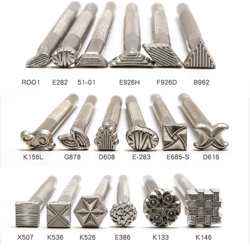 1 tk Metallist nahast töötav sadulatööriistad Nahast käsitöötemplid Nahast stantsimismuster DIY trükitarvikud