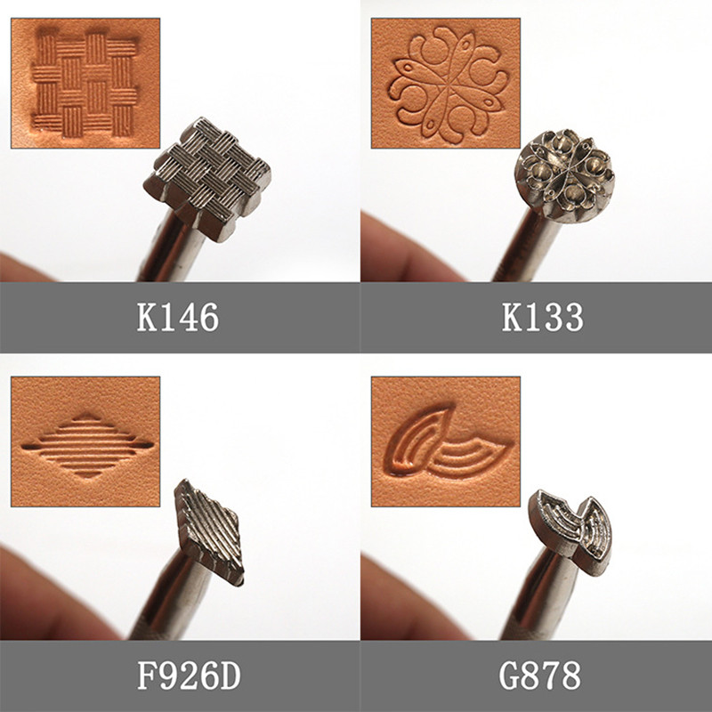 1 tk Metallist nahast töötav sadulatööriistad Nahast käsitöötemplid Nahast stantsimismuster DIY trükitarvikud