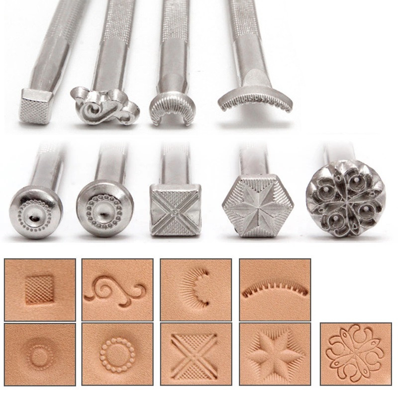 Nahagravüüri trükkimistööriist sulamist tempel punch nikerdamine sadulate valmistamine nahast käsitöö jaoks isetehtud kunstiteoste jaoks parkimis- ja reljeeftrükk