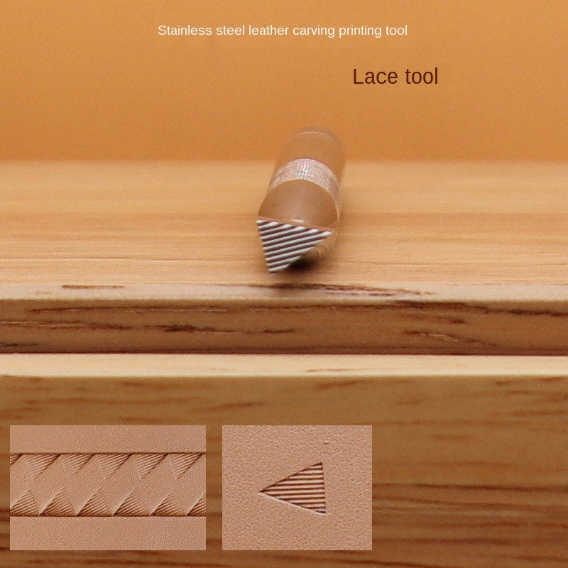 Ādas skulptūru rīks Šņorējamais DIY Arabesque grebšana Amatniecības perforators Zīmogi Drukāti DIY Metāla ādas darba sēdeklis