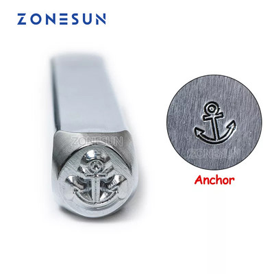 ZONESUN персонализирано лого котва стоманени печати мухъл метални инструменти за щамповане за бижута златен пръстен гривна колие