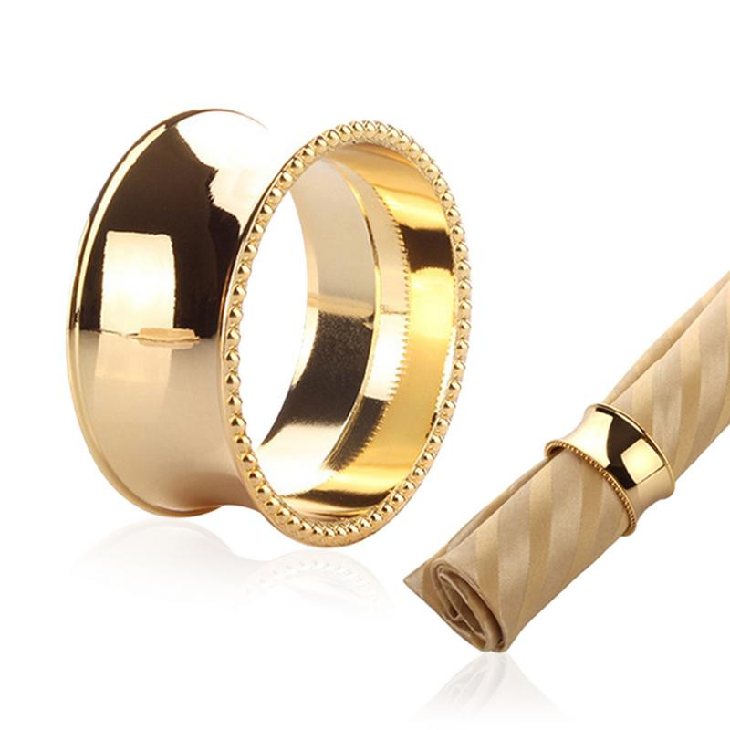 Zelta sudraba krāsas salvešu gredzens kāzu salvešu turētājs Mājas Viesnīcas istabas Salvete sprādze sakausējuma salvete aplis auduma gredzens kāzu dāvana