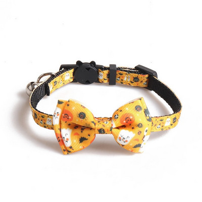 Helovīna kaklasiksna kaķu mājdzīvniekam Breakaway apkakles tērps suņa kakla dekoriem Eleganta kaķa kaklasiksna ar pils zirnekļtīkla rozes galvaskausu