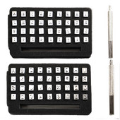 36 gab. DIY Metāla zīmogošanas komplekts PunchTool Numurs Burts Alfabēts Zīmogi Instrumenti Sudraba metāla ādas logotipu komplekts
