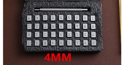 36 gab. DIY Metāla zīmogošanas komplekts PunchTool Numurs Burts Alfabēts Zīmogi Instrumenti Sudraba metāla ādas logotipu komplekts
