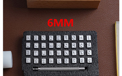 36 gab. DIY Metāla zīmogošanas komplekts PunchTool Numurs Burts Alfabēts Zīmogi Instrumenti Sudraba metāla ādas logotipu komplekts