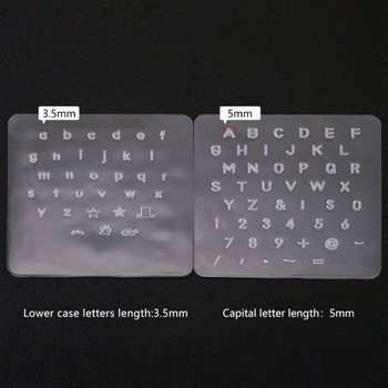 3 τμχ Δερμάτινο σφράγισμα με κεφαλαίο πεζό αλφάβητο αριθμοί σετ γραμματοσήμων Πλαστικό γράμμα όνομα λογότυπο Εργαλεία για δερμάτινο χαρτί καουτσούκ