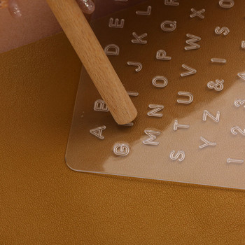 3 τμχ Δερμάτινο σφράγισμα με κεφαλαίο πεζό αλφάβητο αριθμοί σετ γραμματοσήμων Πλαστικό γράμμα όνομα λογότυπο Εργαλεία για δερμάτινο χαρτί καουτσούκ