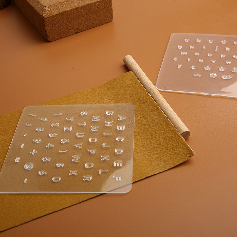 3 gab. Ādas apzīmogošana, lielie burti, mazie alfabēta skaitļi, zīmogu komplekts plastmasas burtu nosaukums logotipa rīki ādas papīram gumijas