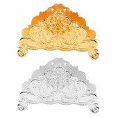 Salvešu gredzeni Salvešu turētājs Eiropas stila metāla dobu ziedu raksta papīra salvešu turētājs Brīvi stāvošs papīra salvešu dozators