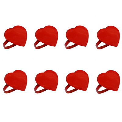 Dvianna 8Gb Sirds formas salvešu gredzeni Zelta metāla mīlestības salvešu turētājs Valentīndienas kāzu galda rotājumiem HWW05