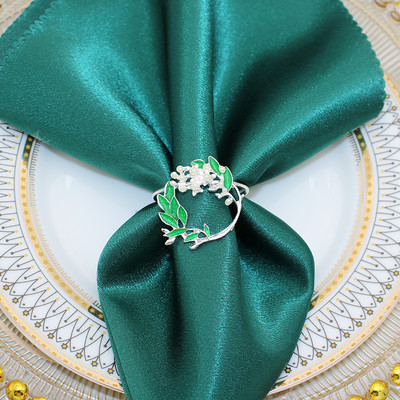 Δαχτυλίδι για χαρτοπετσέτα 12 τμχ Πέρλες Διακόσμηση Χριστουγεννιάτικου τραπεζιού σπιτιού Μεταλλικό δαχτυλίδι στεφάνι για γαμήλιο πάρτι Διακόσμηση τραπεζιού ξενοδοχείου HWP37