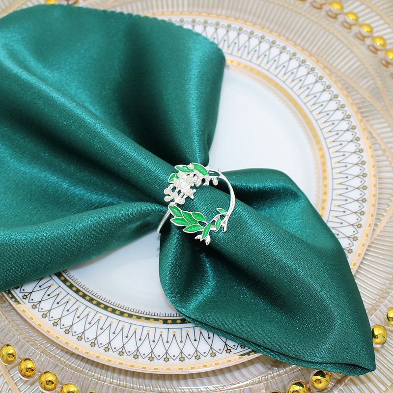 Δαχτυλίδι για χαρτοπετσέτα 12 τμχ Πέρλες Διακόσμηση Χριστουγεννιάτικου τραπεζιού σπιτιού Μεταλλικό δαχτυλίδι στεφάνι για γαμήλιο πάρτι Διακόσμηση τραπεζιού ξενοδοχείου HWP37