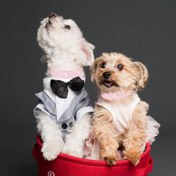 Bling Rhinestone Puppy Dog κολάρα Ρυθμιζόμενοι μικροί σκύλοι Δερμάτινο κολιέ Όμορφο κολιέ Σκύλοι για κατοικίδια Αξεσουάρ εμφάνισης γάτες