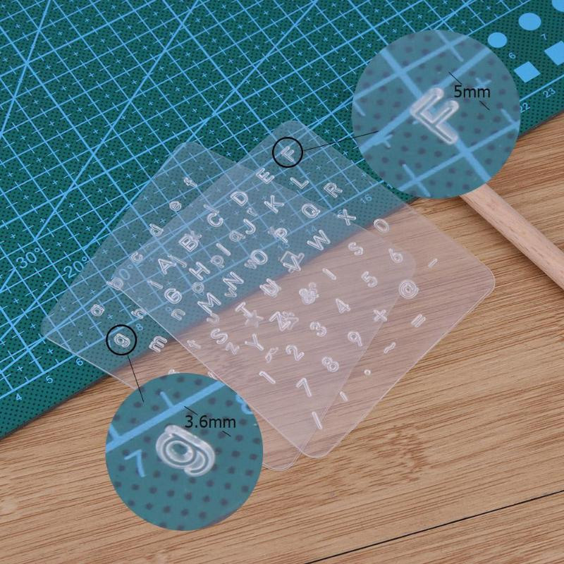 Tähestiku numbrid Nahast stantsimisstantsi tähtnumbrite tembeldamise komplekt Leathercrafti plastist nahatööriista jaoks DIY naha mulgustamiseks