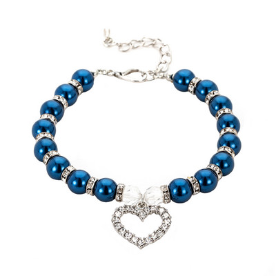 Mīlestības kulons rotaslietas cūciņa pērļu kaklarota mājdzīvnieku apkakles dāvanu aksesuāri modes kucēns regulējama ķēde kalnu strēles piekariņi suns kaķis