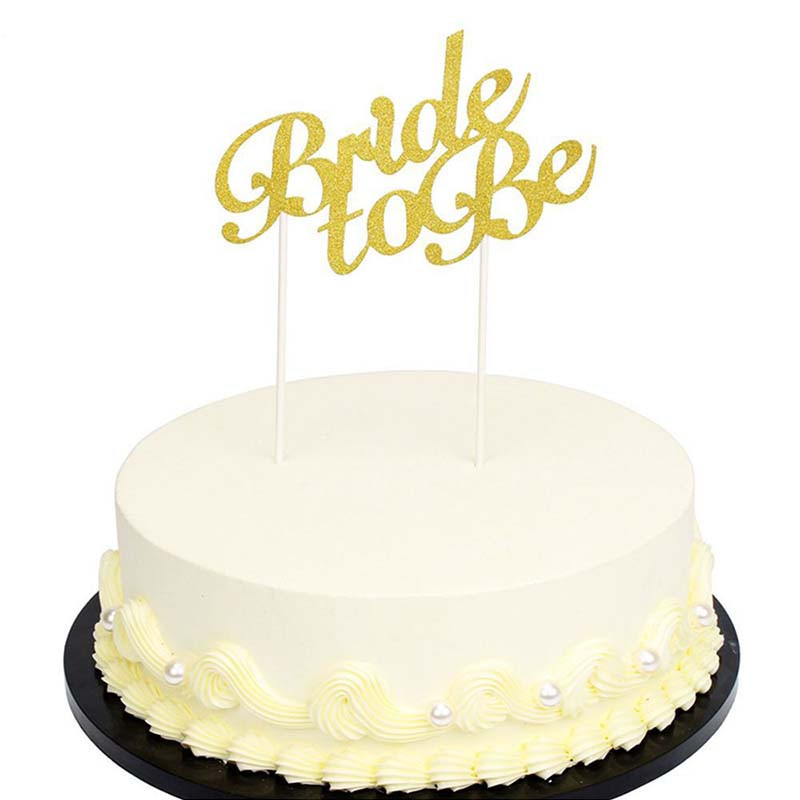 Zelta sudraba mirdzoša līgava būs kūku toperi Līgavas dušas kāzu dekors Vecmeitu ballītes kūkas deserta dekorēšanas piederumi