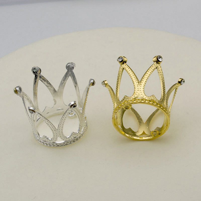 Mini metāla kroņa kūkas kūkas dekors Bērnu dzimšanas dienas cepšanas dekors DIY kāzu ballīšu piederumi kūku dekorēšanas rīki